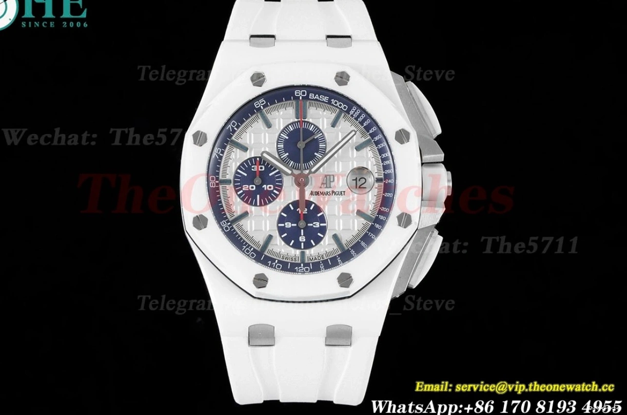 Ceramic Offshore White A3126 RU APF 44mm Oak Royal Stk 0509